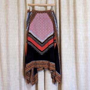 Free People Boho Handkerchief Hem Midi Skirt